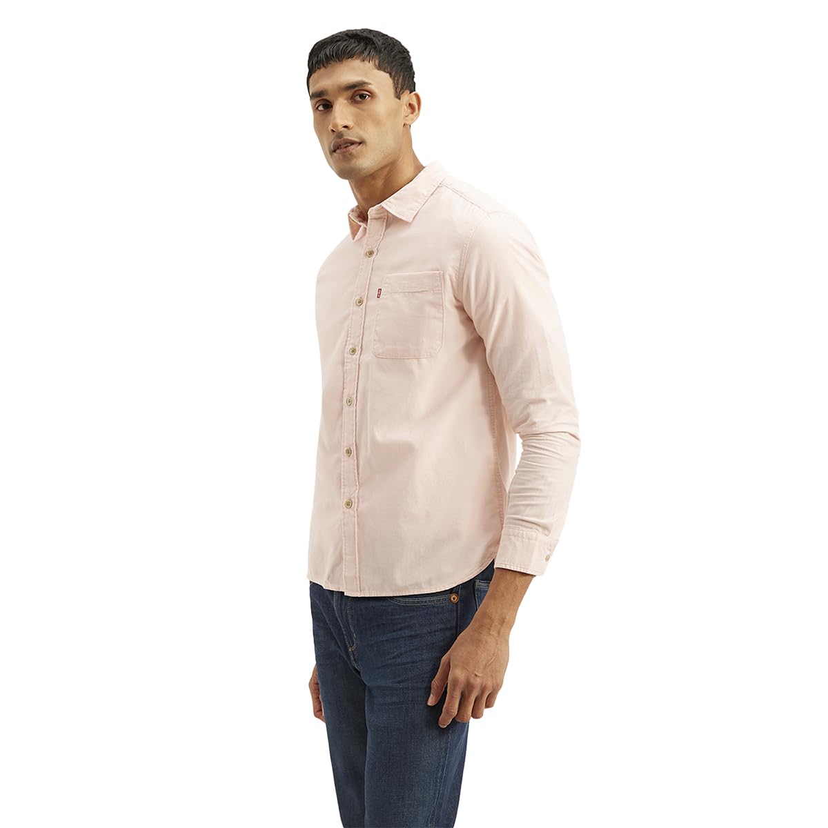 Levi's Men's Solid Slim Fit Shirt Pink