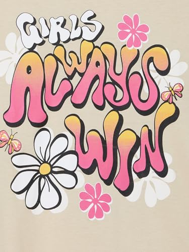 Max Girl's Regular Fit T-Shirt (W24EBT34_Beige