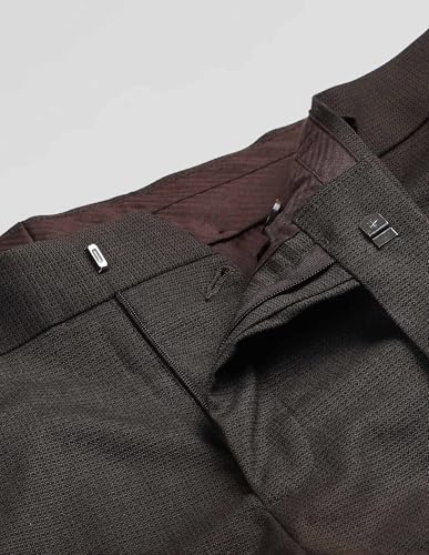 Arrow Men's Textured Regular Fit Trousers (ARAKTR2115_Brown_32)
