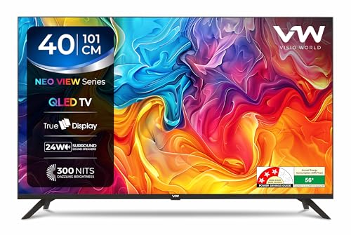 VW 100 cm (40 inches) Smartchoice Frameless Series HD Ready QLED TV VW40S1