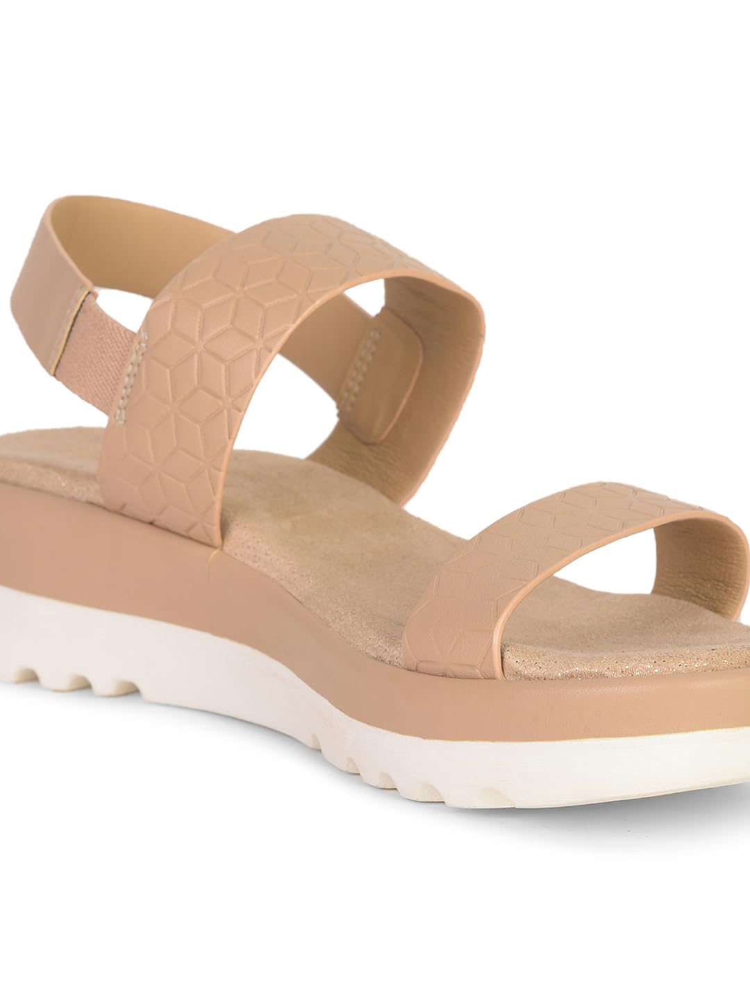 Bata 5618 Andrea Sandal Beige Sandals for Women|Family outings|Cushioning|Adjustable Straps|Keep feet Cool and Dry| Size- 3