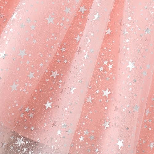 Hopscotch Girls Pink Sleeveless Beaded Strap Party Dress for Age (6-8 Years)