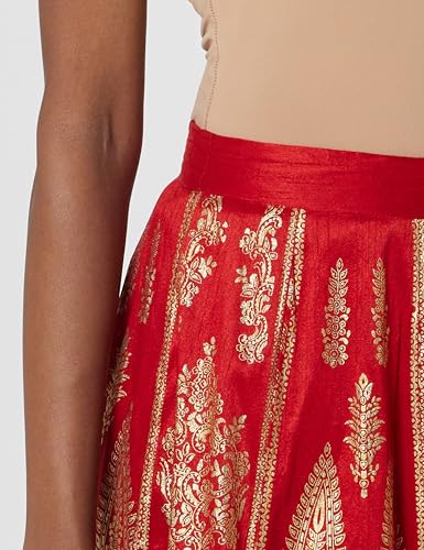 BIBA Women Printed Mix and Match(Skirt CO19862_RED_L)