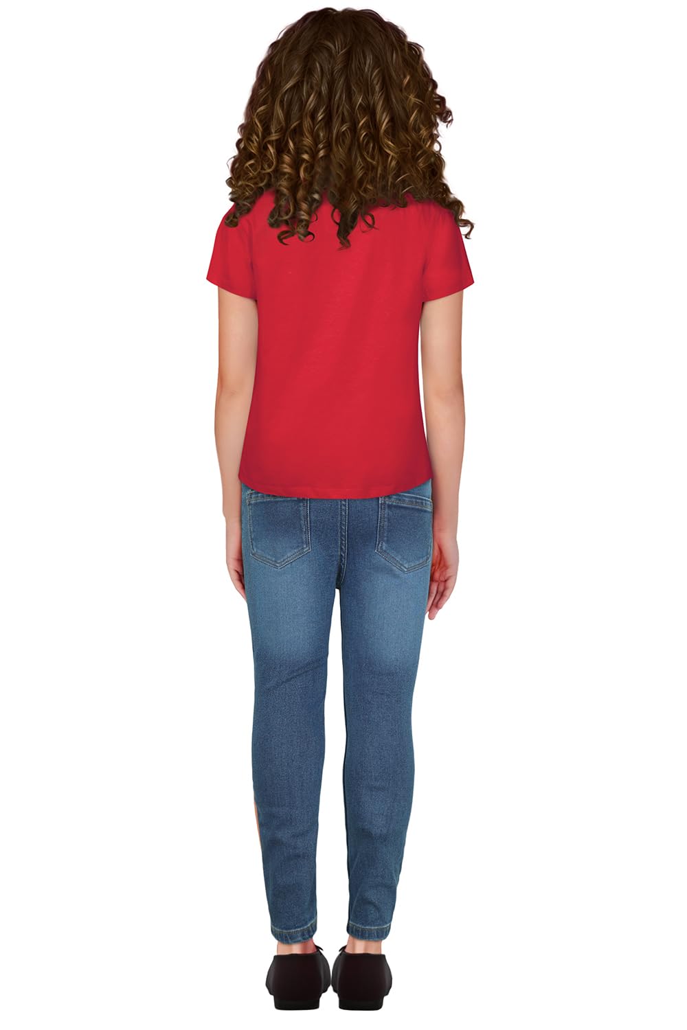 Allen Solly Junior Girl's Plain Regular T-Shirt (AGKCERGF857559_Red 14 | 13-14 Years)