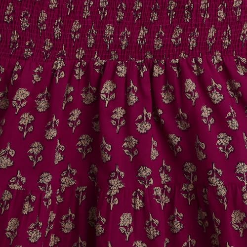 Hopscotch Girls Sleeveless Magenta Floral Print Casual Dresses for Ages (2-3 Years)