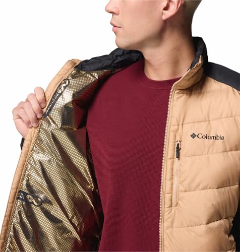 Columbia Men Beige OmniHeat Infinity Labyrinth Loop II Down Jacket, L