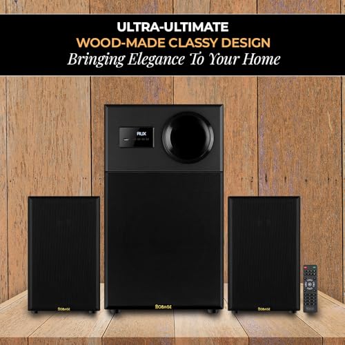 OBAGE Newly Launched Ultra Ultimate 350W 2.1 Home Theatre System with Powered Non Pressed Subwoofer, HDMI ARC, Optical in, Bluetooth V5.3, USB