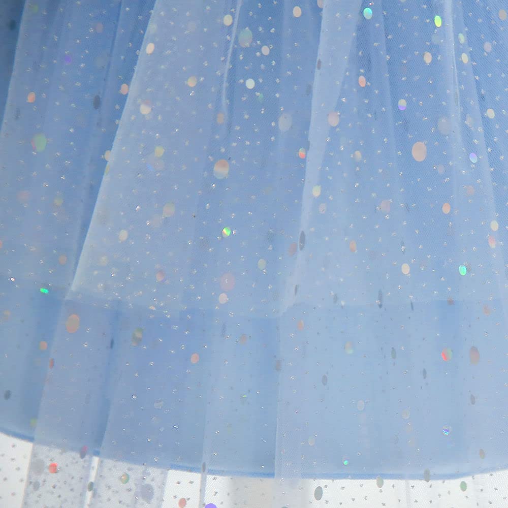 Hopscotch Girls Light Sequin Embellished Party Dress. In Blue Color for Ages 5-6 Years