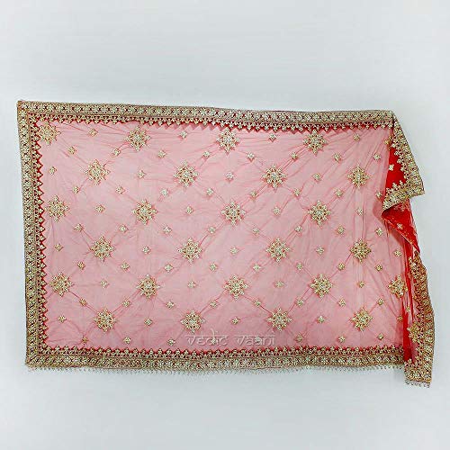 Vedic Vaani Net Cloth MATA Ki Chunri | Wedding Chunri | Devi Maa Chunri for Navratri Festival (1 Pcs)