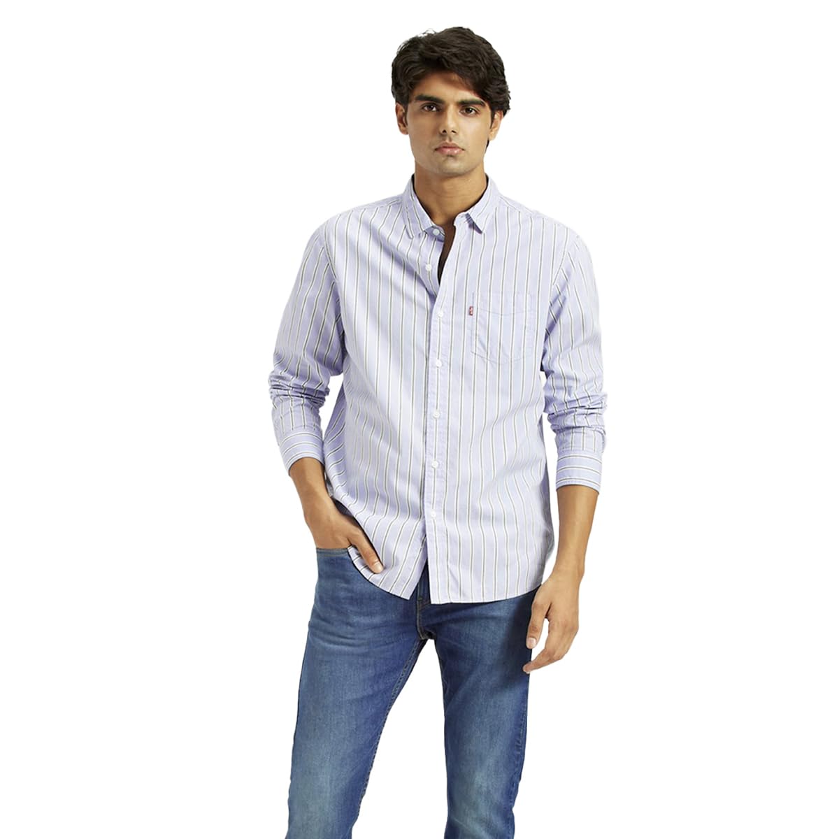 Levi's Men's Slim Fit Shirt (32907-0520_Blue