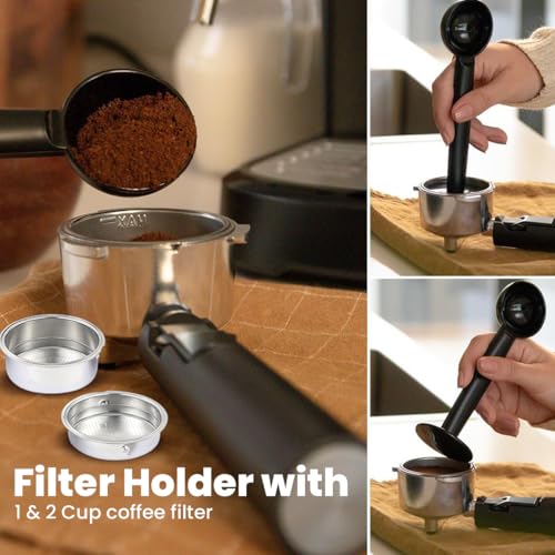 Inalsa Espresso Coffee Machine for Home, Office|15 Bar Pressure|NTC Visible temperature Control Technology With Milk Frother|Double Shot System|3in1- Espresso, Cappuccino & Latte (Espressimo 15)