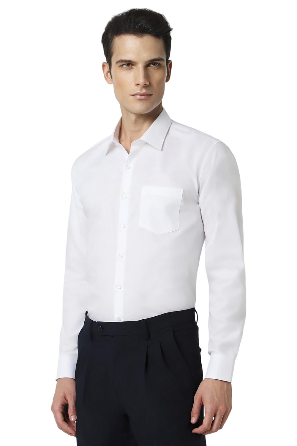 Van Heusen Men's Slim Fit Shirt (VHSFFSLBA14081_Ceramic White 40)