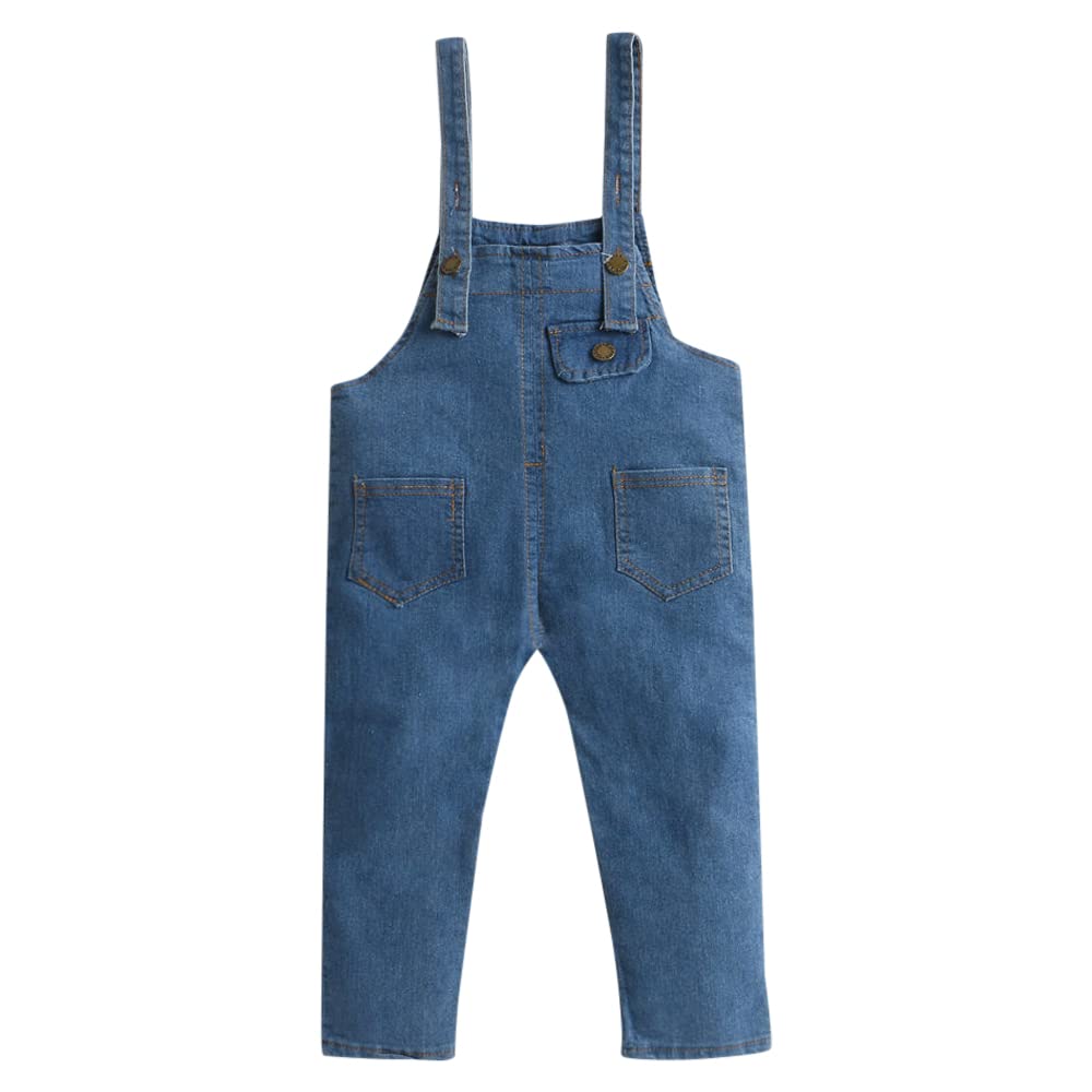 Hopscotch Girls Polka Dot Print T-shirtDungaree Set In Yellow Color for Ages 2-3 Years