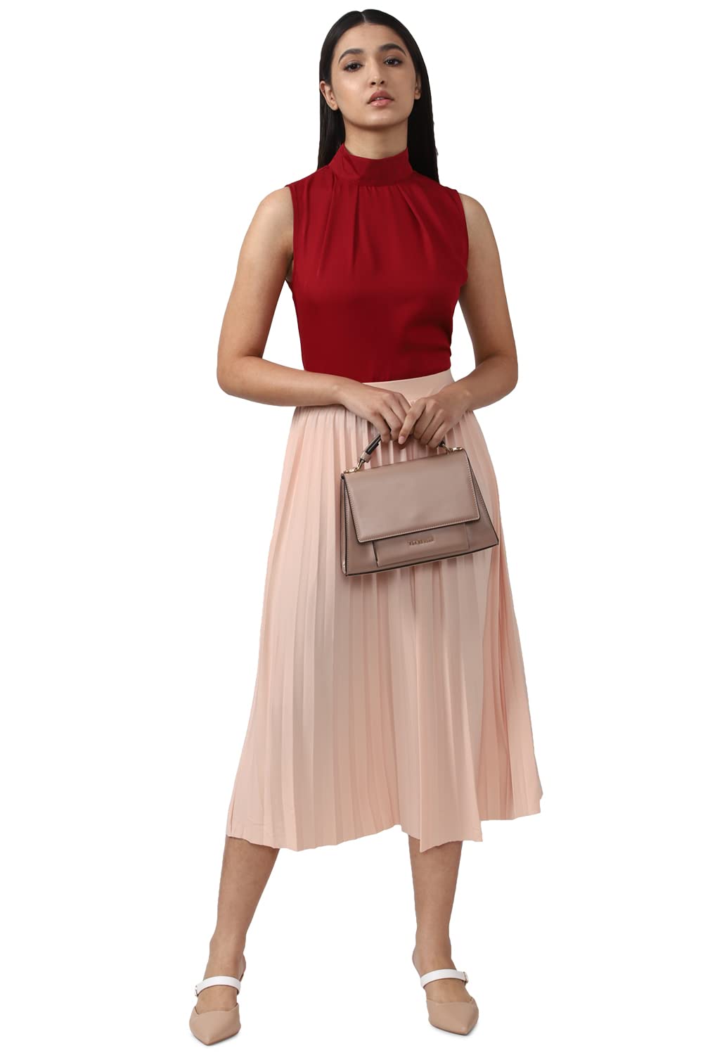 Van Heusen Cotton Western Skirt Peach