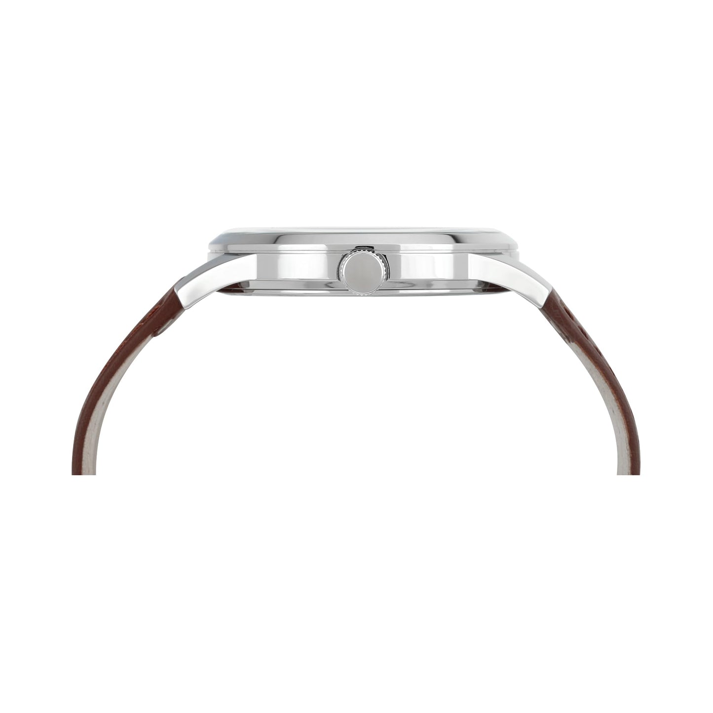 GUESS Leather Men 43 Mm Blue Dial Analog Watch- U1411G1M, Band_Brown