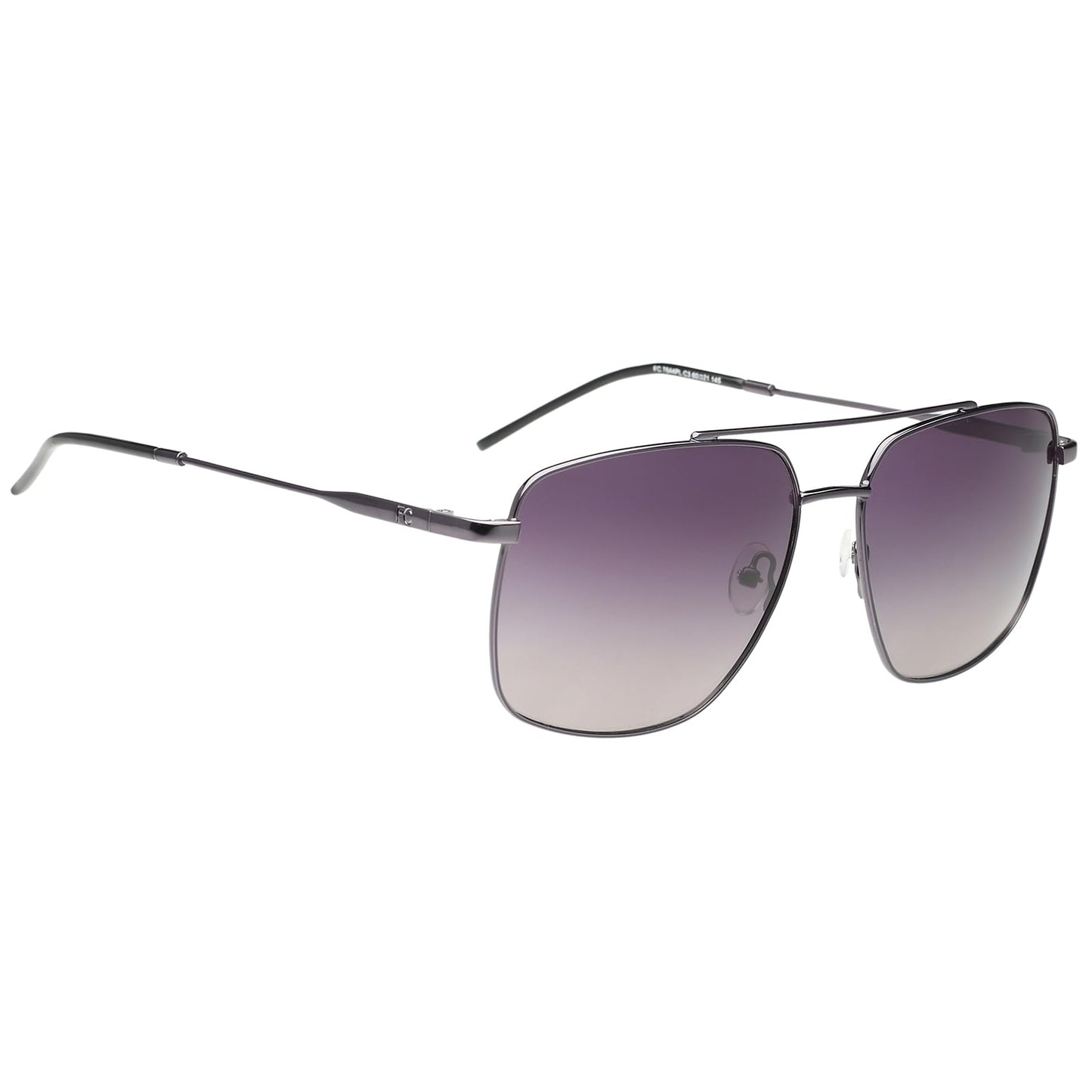 French Connection|Grey Full Frame Aviator Sunglasses|Polarized | 100% UV Protection (UV 400) Purple Gradient Faded Lens|Men's|Large|FC 7644PL C3 60 S