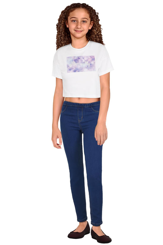 Allen Solly Girl's Regular Jeans (AGDNCJEBV22677_Blue
