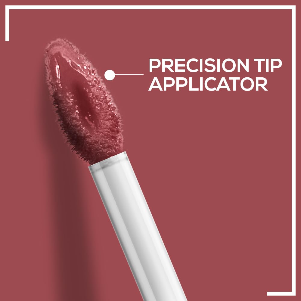 RENEE Gloss Stay Transfer Proof Glossy Liquid Lip Color - Nude Sia | High Pigment | Super Glossy | Smudge-Proof | Waterproof | 12H Stay | Enriched with Vitamin E & C | 3.5ml