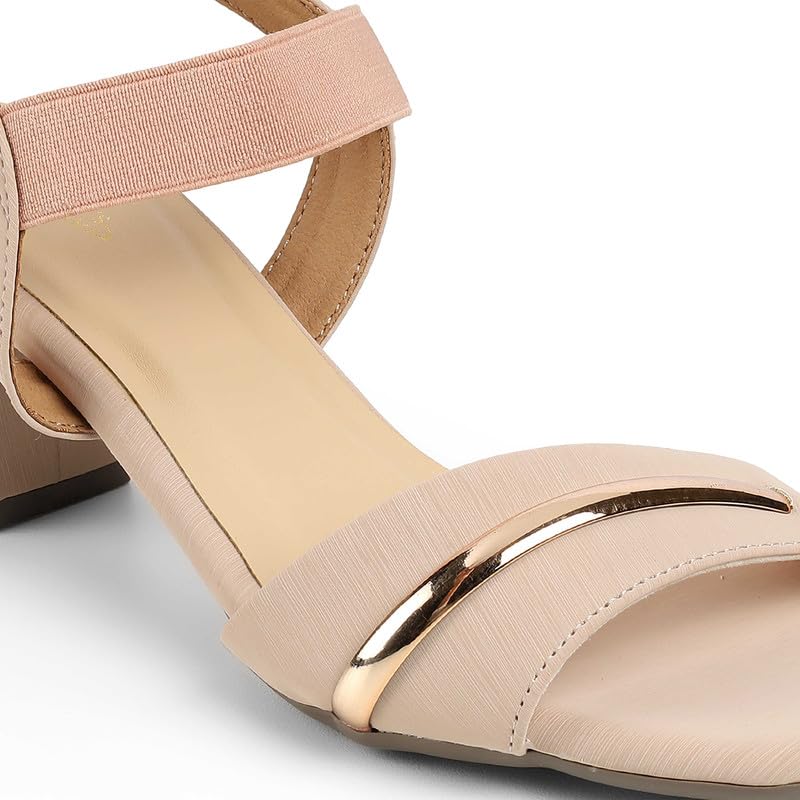 tresmode GOLSI Pink Women's Dress Block Heel Sandals in Size 8 UK / 41 EU