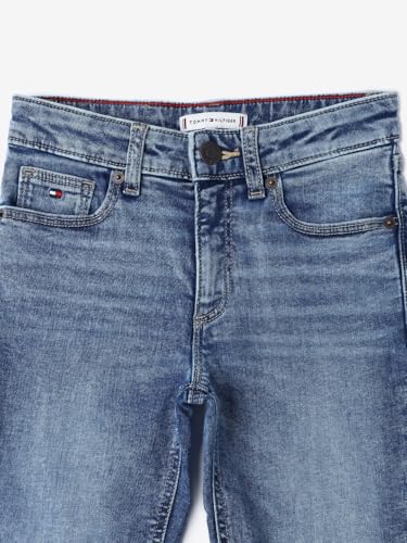 Girls Mid Wash Skinny Fit Mid Rise Jeans