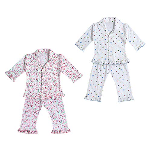 superminis Baby Girl's Cotton Printed Night Suit Pack Of 2 (50119-SMSINS32_Multicolour_6 Months-12 Months)
