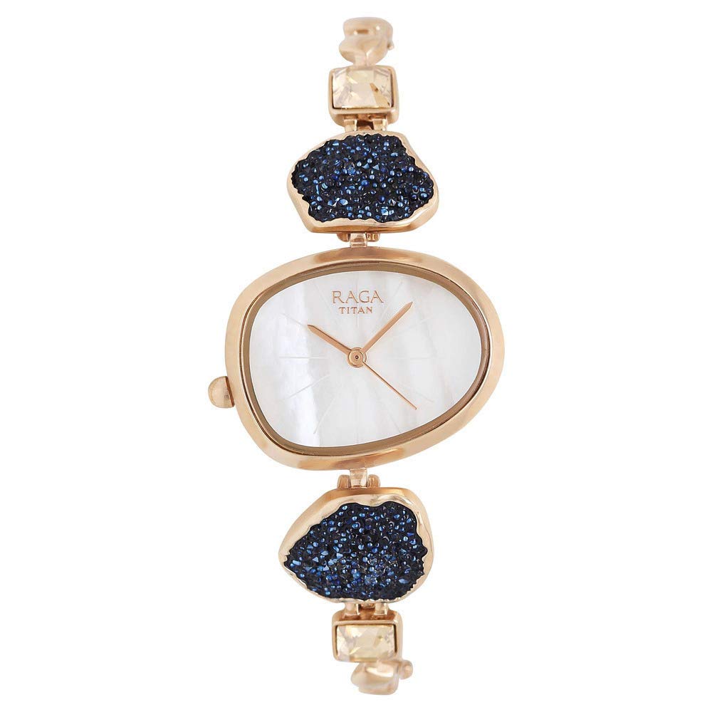 Titan Womens Raga Mother of Metallic Analogue Watch - 95093WM01 (White_Free Size)
