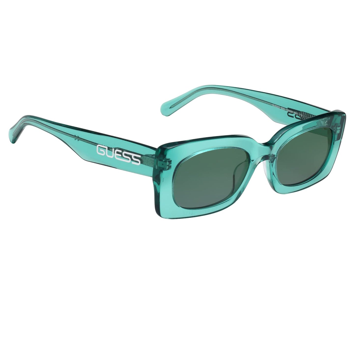GUESS Solid Rectangular Women Non-Polarized Sunglasses - (Gu8225 95N 53 S |53| Green Color Lens), Small