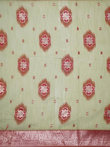 MIMOSA Women's Woven Design Kanjivaram Style Art Silk Saree With Blouse Piece : SA00002066PSFREE