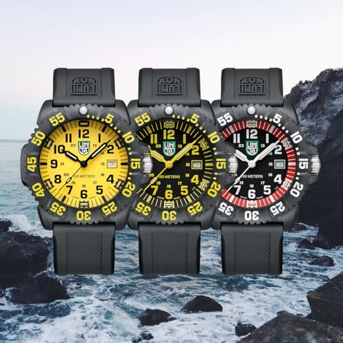 Luminox - G Collection Sea Lion X2.2079 - Mens Watch 38mm - Military Watch with Black Case/Band/Numbers Yellow Dial Date Function - 100m Water Resistant - Mens Watches - Swiss Made
