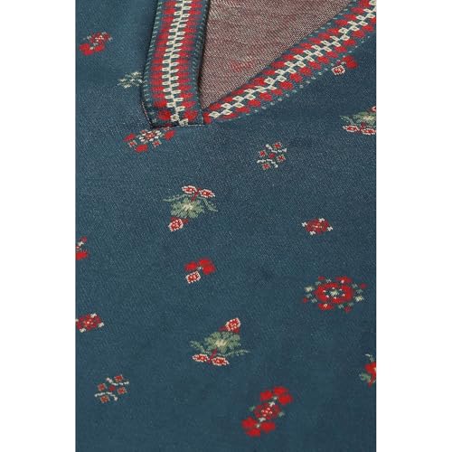 Rangriti Women Cotton Blend Straight Suit Set (WNTRWR18802AW23BLU_Blue