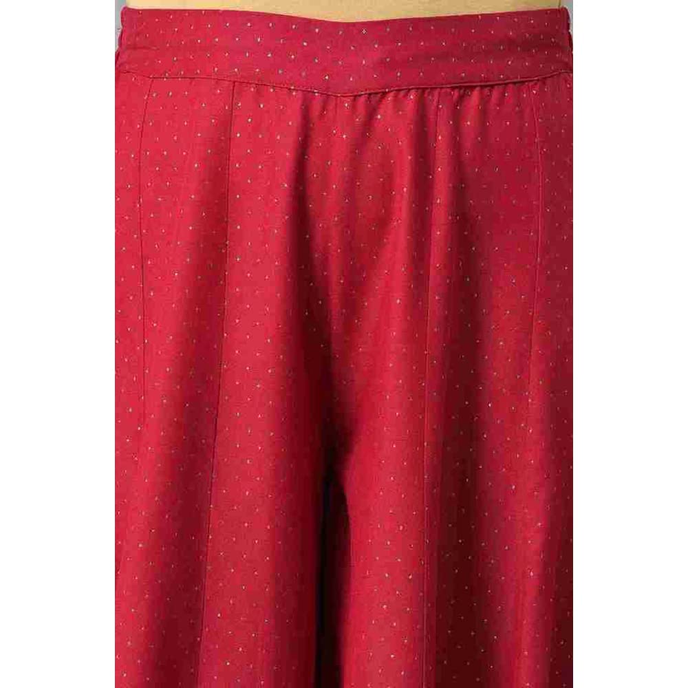 W for Woman Women's Regular Divided Skirt (22AUW62217-119997_Dark Pink