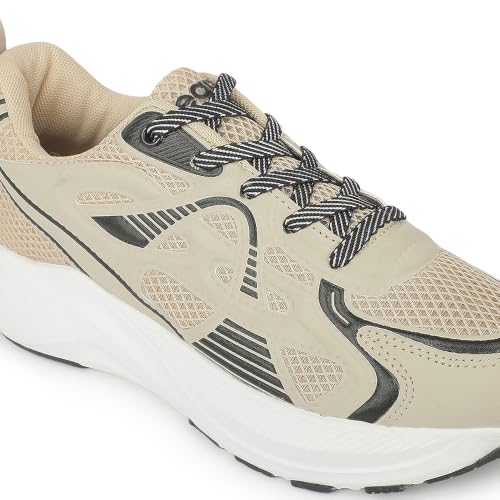 Liberty LEAP7X GHD-S1E Beige Sports Lacing Walking Shoes for Women - 39