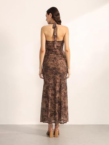 Kazo Women's Adriana Maxi Dress (Brown S)