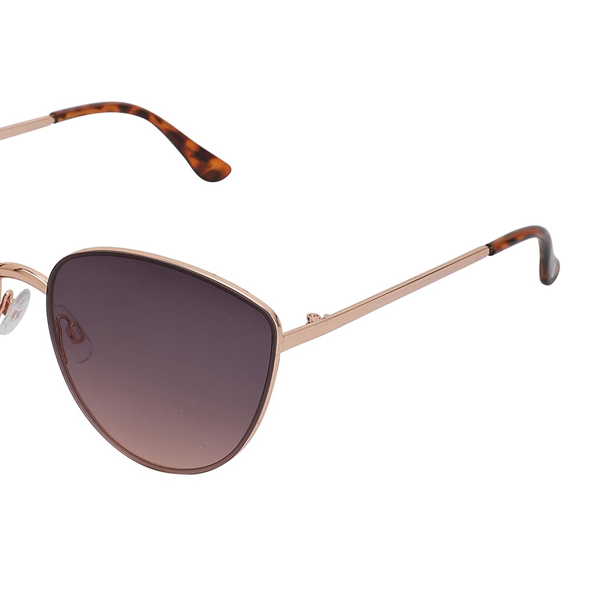 Carlton London Rose Gold & Brown Toned UV Protected Cateye Sunglasses For Women