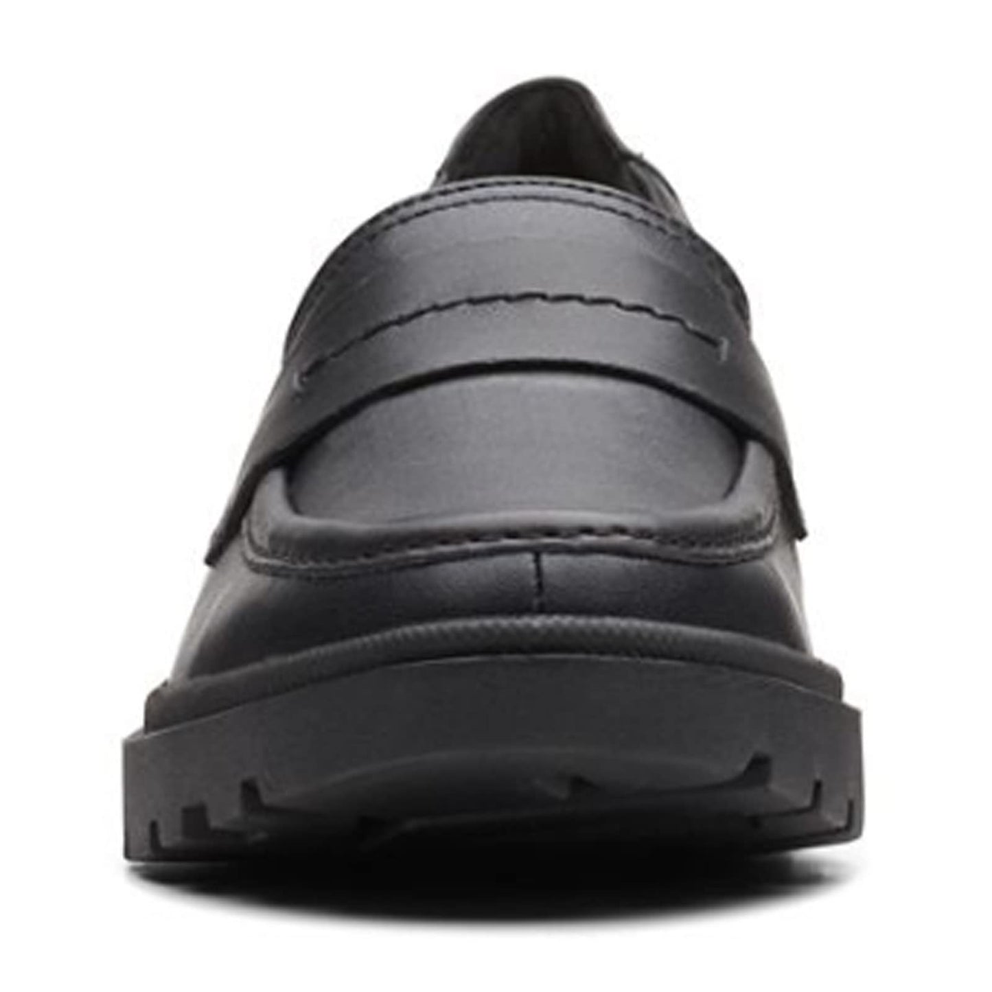 Clarks Women's Calla Ease Loafer Flat, Black Leather, 8.5 Wide