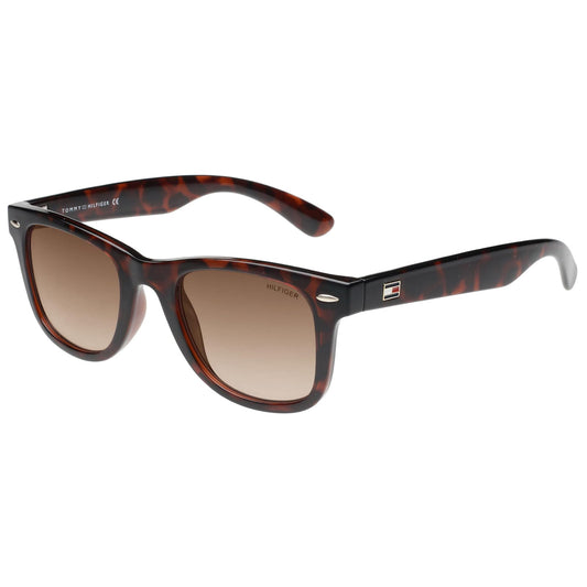 Tommy Hilfiger|Brown Full Frame Square Sunglasses|100% UV Protected (Uv 400) Brown Gradient Faded Lens|Men's & Women's|Small|TH VALEN C4 50 S