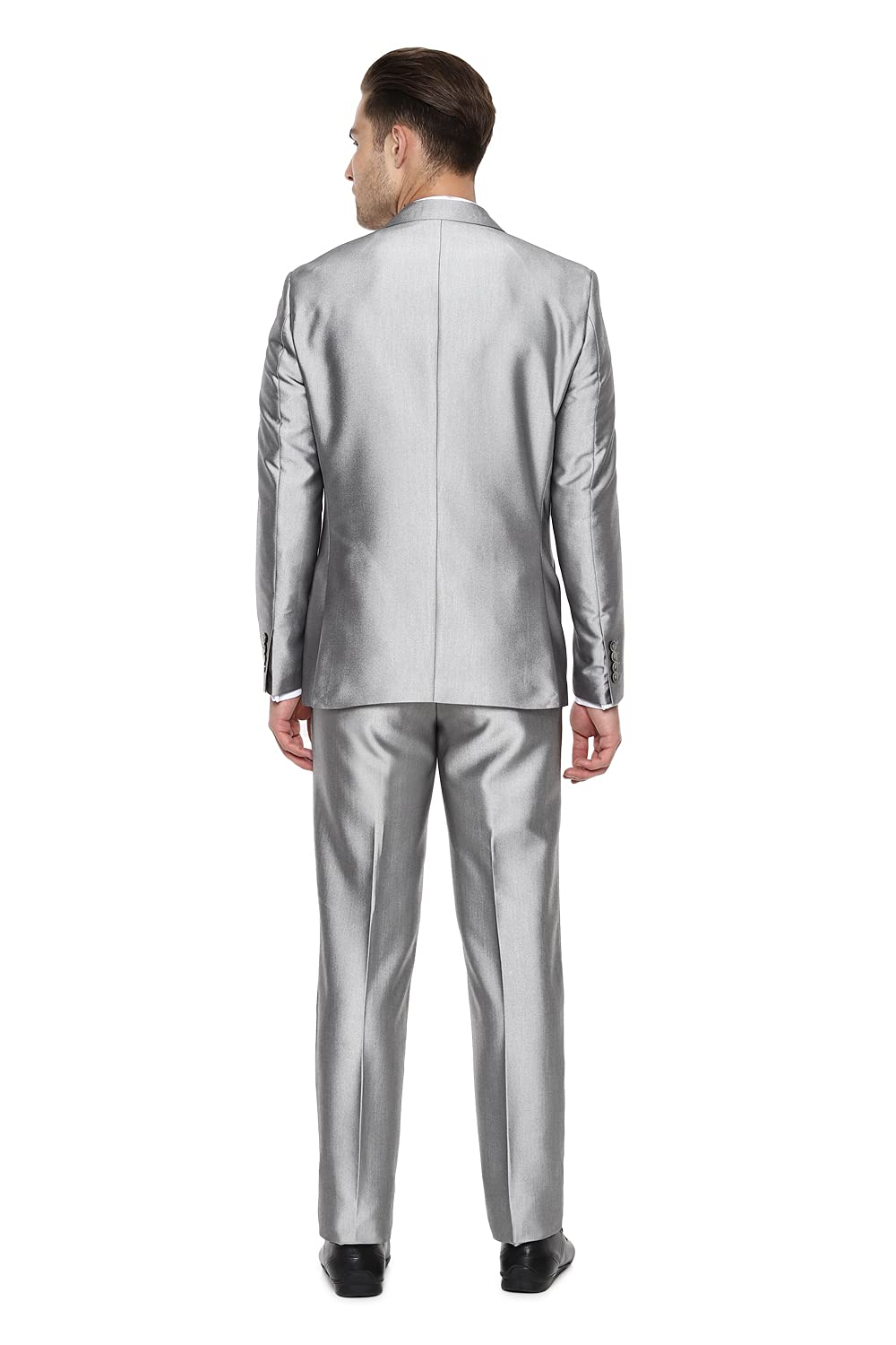 Van Heusen Men's Poly Viscose Notch Lapel Suit (VHSUCSLPF96161_Grey_36 regularW x N/AL)