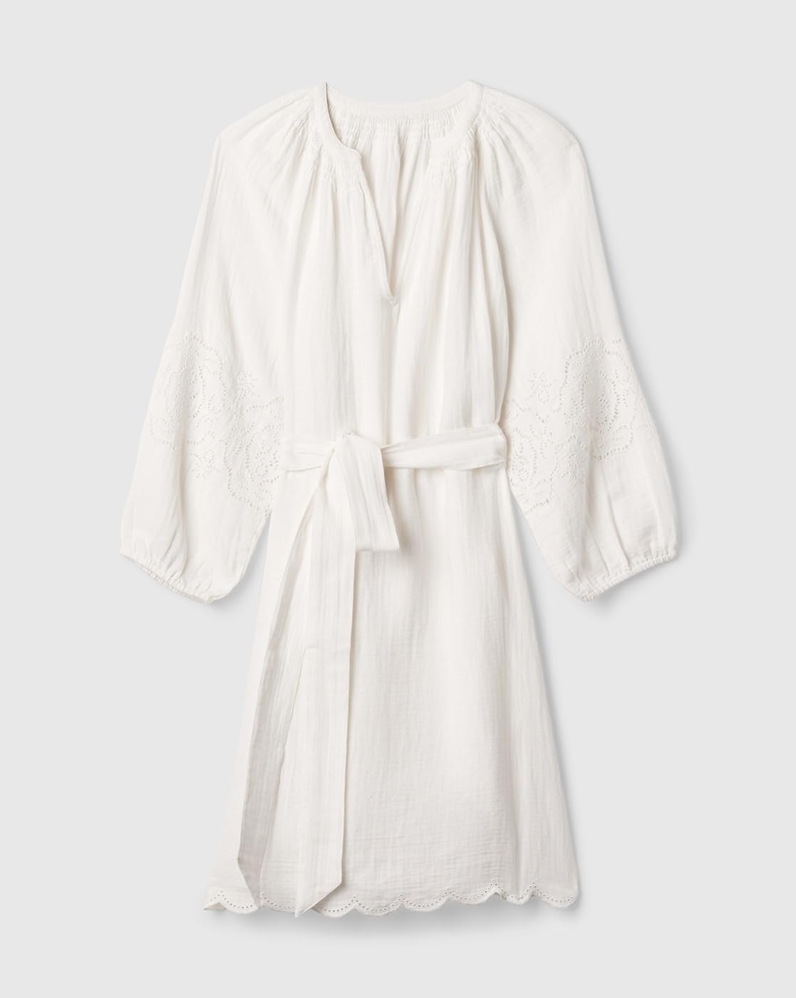 GAP Women's Cotton A-Line Above The Knee Casual Dress (442528436_offwhite_Off White