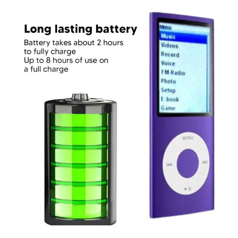 DRUMSTONE (New with 17 Years Limited Warranty) New Model MP3 Player | Portable Music Player with Lossless Sound, Slim 1.8 Inch LCD Screen, Supports Up to 64G Memory SD Card Memory Card not included