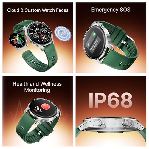 boAt New Launch Ultima Prime smartwatch with 1.43” AMOLED Display, Personalized Fitness Nudges, Functional Crown,100+ Sports Modes, Watch Face Studio (Forest Green)