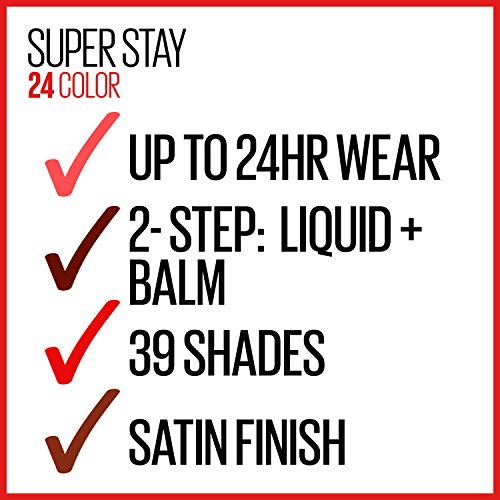 Maybelline New York Superstay 24, 2-Step Matte Lip colour, Perpetual Plum 055