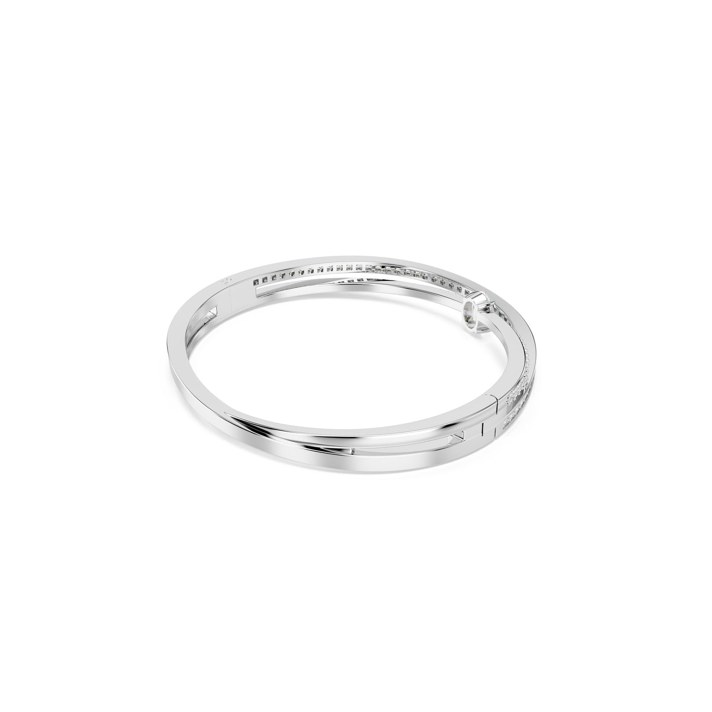 Swarovski Hyperbola Bracelet W, S, Rhodium plated, Cubic Zirconia.