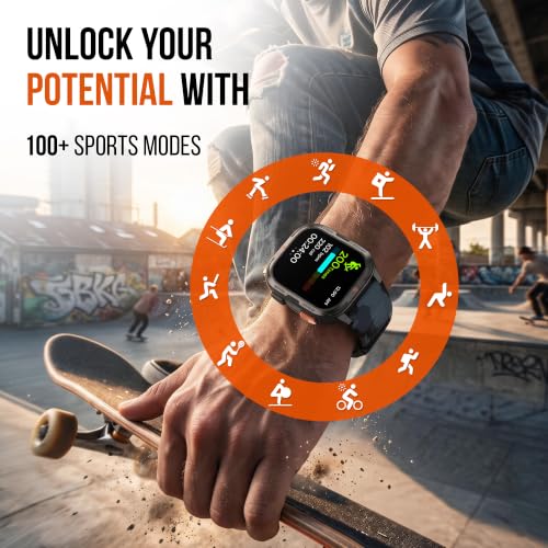 Fastrack Xtreme S Rugged Smart Watch with 1.93" AMOLED Square Display, BT Calling, 24/7 Health Suite, IP67, 60Hz Dynamic Refresh Rate, Vitality Index, Hydration Alert, Large Battery - Camo Grey