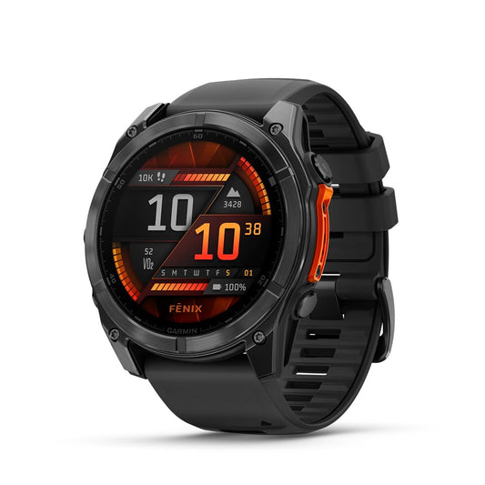 Garmin Fenix 8, 51mm Premium Multisport GPS Smartwatch,AMOLED Touch Screen,Advanced Health and Training Features,Built in LED Flashlight,Adventure Watch with up to 29 Days Battery Life,Slate Gray