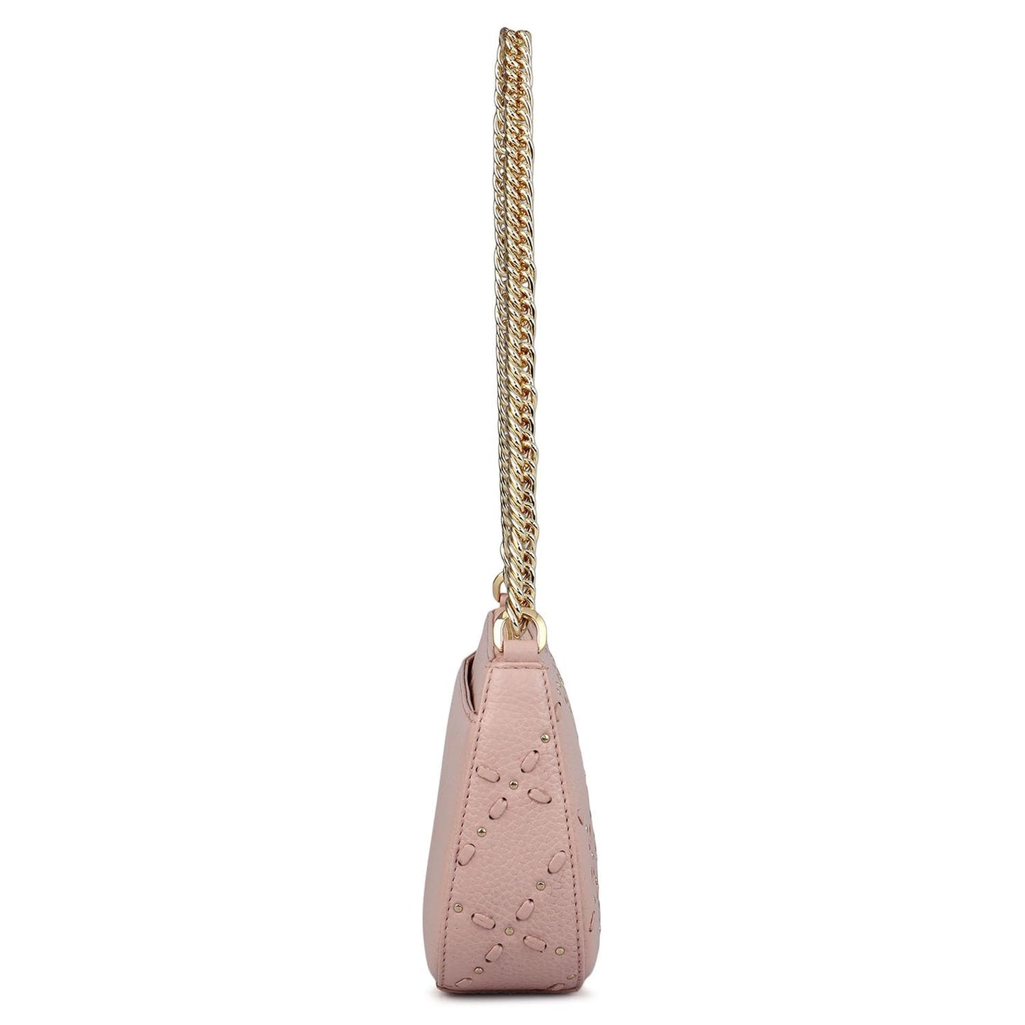 Da Milano Leather Shoulder Bag for Women - Pink