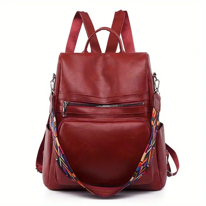 TrueArch Women BackPacks Stylish Embellishments Interior Organizer Pockets,&Lockable Zippers For. (Maroon)