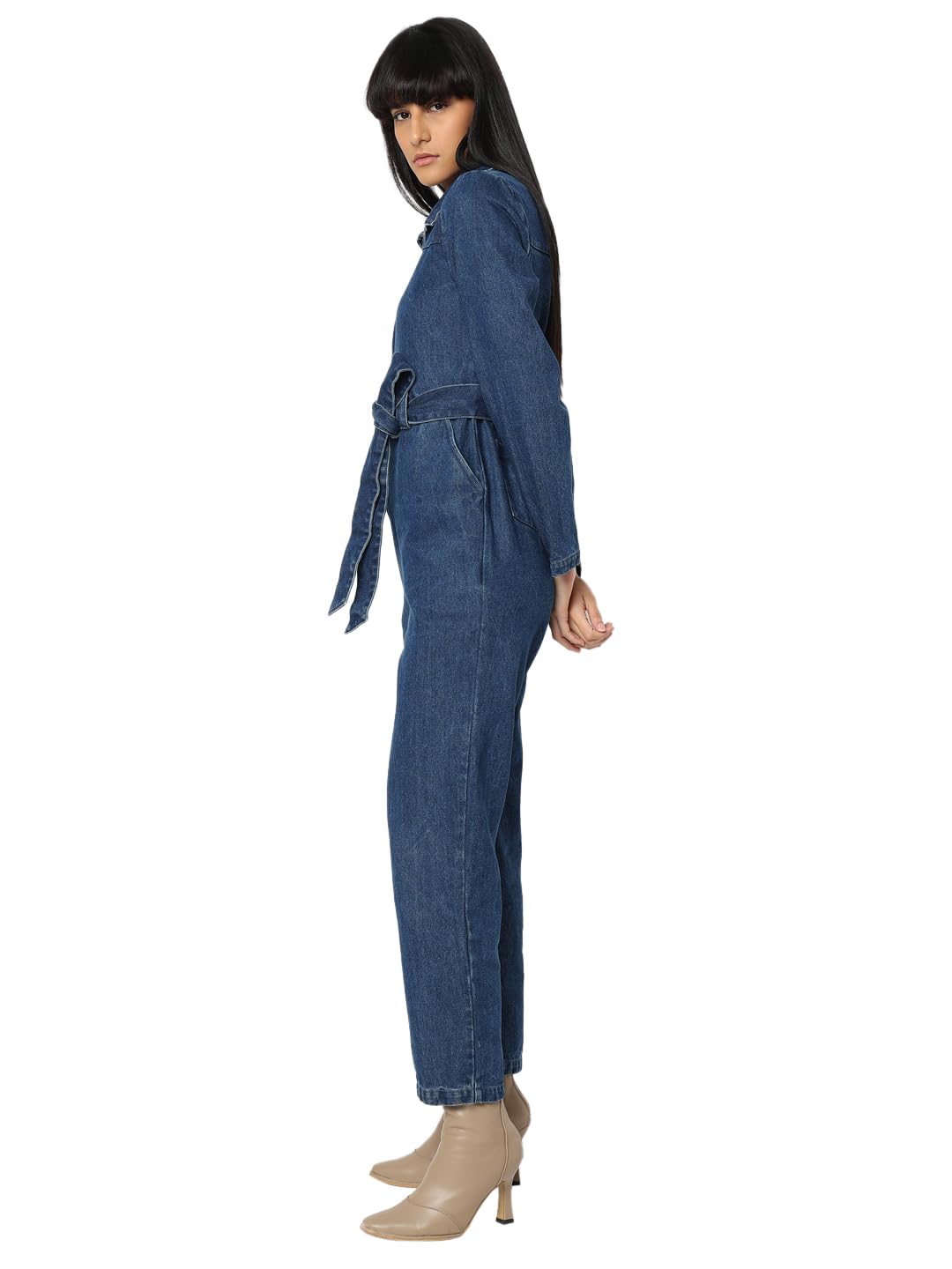 VERO MODA Women Regular Fit Blue Jumpsuit