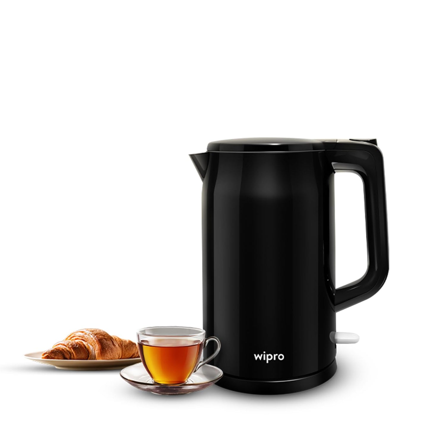 wipro ABS Elato BK 213 Cool Touch Electric Kettle,1.8 Litre,Anti-Rust Shield,Super Fast Heating,3X Protection,Overheat,Dry Boil & Auto Shut-Off,One Touch Opening,1200 Watts,2 Years Warranty,Black