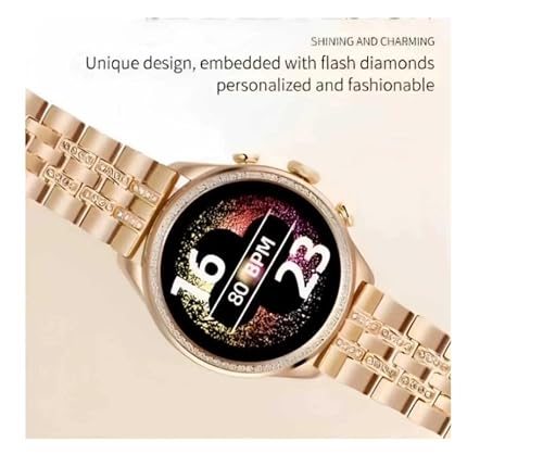 DAXIO ENTERPRISES GEN 9 Smart Watch Specially Made for Girls & Women with Multi Features and Watch Faces, Music Smartwatch (Golden Strap, 1.30 Inch AMOLED Sunlight Proof Display)
