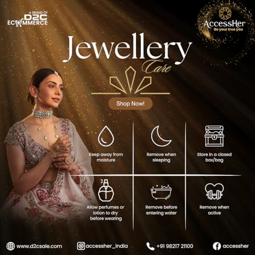 ACCESSHER Silver-Tone Teardrop Dangle Earrings Set | Studded American-Diamond Earrings with Heart-Shape | Lightweight Earrings for Girls and Women (Pink)